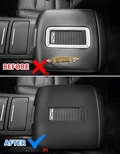 Center Console Armrest Cover for GMC Sierra & Chevrolet Silverado 2014-2018, Tahoe & Yukon & Suburban 2015-2020, Bucket Seat, Car Armrest Protector, Scratchproof, Black