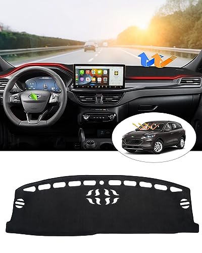 CARTIST Dash Cover Vehicle Specific Fits for Ford Escape 2020-2025 2026 (Without HUD), Dashbpard Cover for Escape Accessories Non-Slip Anti-Glare (Gift) - size: Ford Escape 2020-2026 (Without HUD)