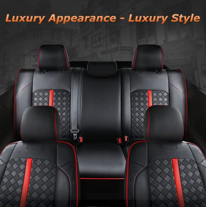 Leather Seat Covers Custom Fit for Tacoma Gen 3rd (2016-2023) Double & Crew Cab, for SR, SR5, Limited, TRD Pro, TRD Sport, TRD Off-Road, Trail Special Edition - Fully Covered