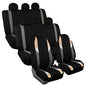 FH Group Supreme Modernistic Three Row Car Seat Covers, Airbag and Split Ready, 8 Seater - Universal Fit for Cars, Trucks, & SUVs Beige - color: Beige, style: 8 Seater