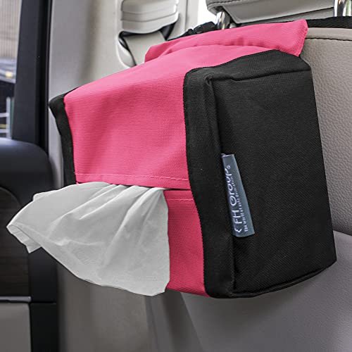 FH Group E-Z Travel Napkin Tissue Dispenser Holder fits Most Cars, SUVs, Trucks, and Vans Pink - color: Pink