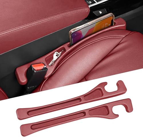 Car Seat Accessories, Car Seat Gap Filler, Car Organizers and Storage with Phone Holder, Car Interior Accessories Fit Sedan SUV Truck -2PCS Red - color: Red