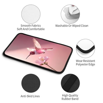 Universal Car Center Console Cushion Pad, Pink Hummingbird Soft Waterproof Car Center Console Cover Auto Armrest Seat Box Cover Protector for Most Vehicle SUV Truck Car - color: Pink Hummingbird
