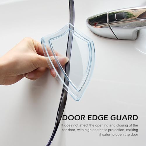 Car Door Edge Guards, 16ft Rubber Seal Car Door U-Shape Edge Protective Trim, Universal for Most Cars (Black) - color: Black