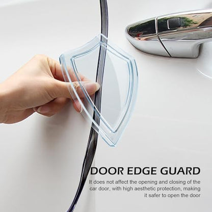 Car Door Edge Guards, 16ft Rubber Seal Car Door U-Shape Edge Protective Trim, Universal for Most Cars (Black) - color: Black