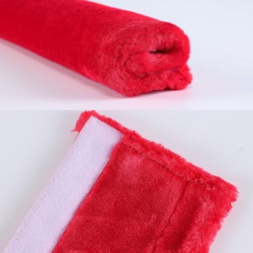 Soft Faux Fur Universal Fit Seatbelt Cover Car Truck SUV Airplane Seat Belt Shoulder Pad for Carmera Backpack Straps Neck Cushion Protector Extra Long 15.7in Red - color: Red, size: 15.7in 1pack