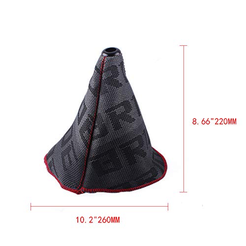 Universal Shift Boot Cover,Fabric Shifter Manual/Auto Shift Knob Boot Dust Cover (Gray)