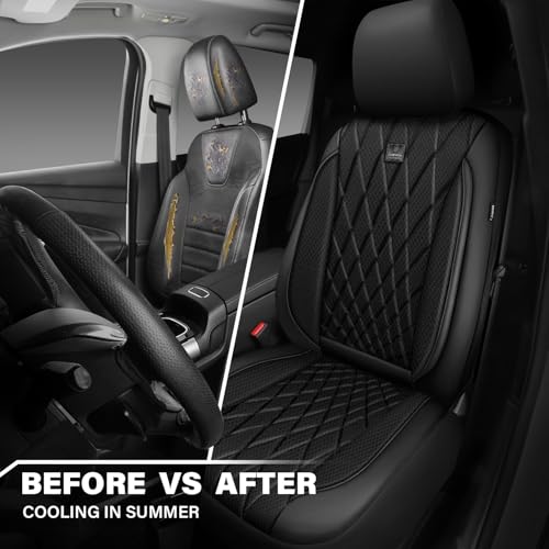 CAR PASS Thick Foam 3D Air Mesh Leather Car Seat Covers Front Seats Only, Luxury Breathable Premuim PU Leather Two Front Seat Covers,Airbag Compatible Universal Fit for 95% Sedan Van Truck SUV, Black - color: Black Air Mesh, size: Two Front
