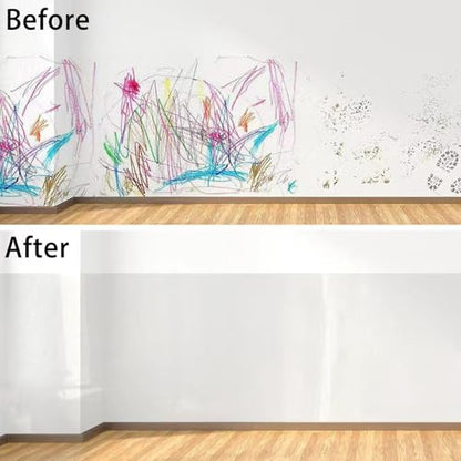 Clear Wall Protector Contact Paper Electrostatic Absorption Wall Protective Film Removable Self-Adhesive Transparent Static Cling Sticker, Waterproof Wallpaper for Furniture Doors from Pets Scratche