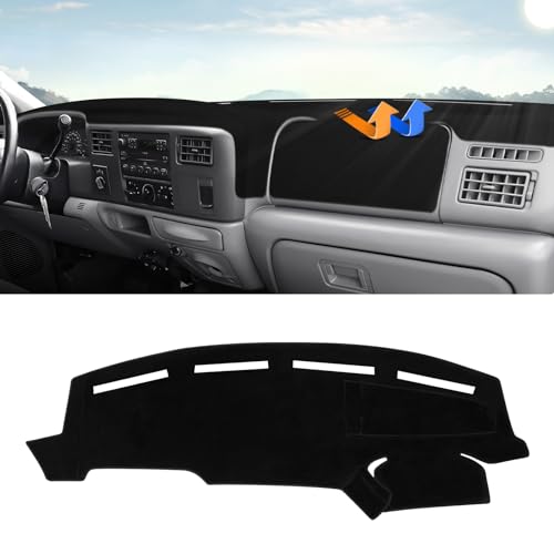 Autorder Dashboard Cover Mat for 1999-2004 Ford F250 F350 F450 Super Duty Accessories Dash Cover Upgrade Velvet Dash Mat Sunshade Glare UV Rays Protector - size: 1999-2004 F250 F350 F450