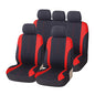 AICEL 9 Piece Car Seat Covers Full Set, Front and Rear Split Bench Auto Seat Protectors, Two-Tone Washable Automotive Seat Covers Universal Fit for Most Cars, Sedan, Truck, SUV - color: Red