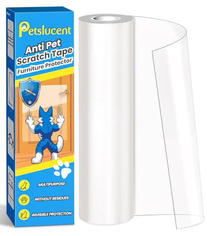 Cat Scratch Furniture Protector: Cat Anti Scratch Tape - Door Protector from Dog Scratching - Clear Training Self Adhesive Tape for Carpet, Sofa, Couch, Door (197in x 11.8in) - size: 197in x 11.8in