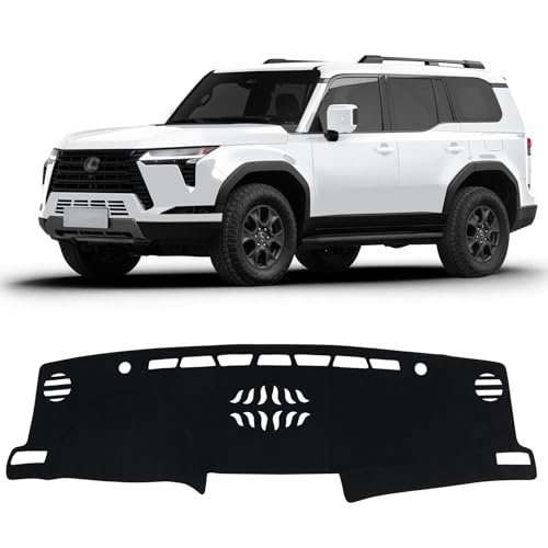 Dashboard Cover Mat for Lexus 2010-2022 GX GX460 GX400 Accessories Black Flannel Material Anti-Slip Dash Cover Mat Sunshade Glare UV Rays Protector - size: for Lexus 2010-2022 GX