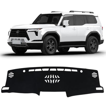 Dashboard Cover Mat for Lexus 2010-2022 GX GX460 GX400 Accessories Black Flannel Material Anti-Slip Dash Cover Mat Sunshade Glare UV Rays Protector - size: for Lexus 2010-2022 GX