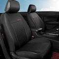GIANT PANDA Front Car Seat Covers Custom Fit Hyundai, Faux Leather Automotive Bucket Seat Covers for Hyundai Sonata Elantra Tucson Santa Fe Accent Kona Palisade Genesis Venue Ioniq (Black) 2 Pack - color: Black—Diamond Stitch
