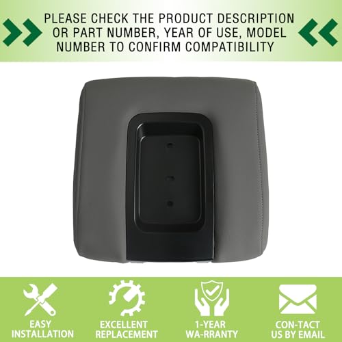 Front Seat Center Console Armrest Lid Gray Compatible with 2014-2019 Chevrolet Chevy Silverado Suburban Tahoe GMC Sierra Yukon XL Replaces 22881398 - color: Gray Armrest Lid