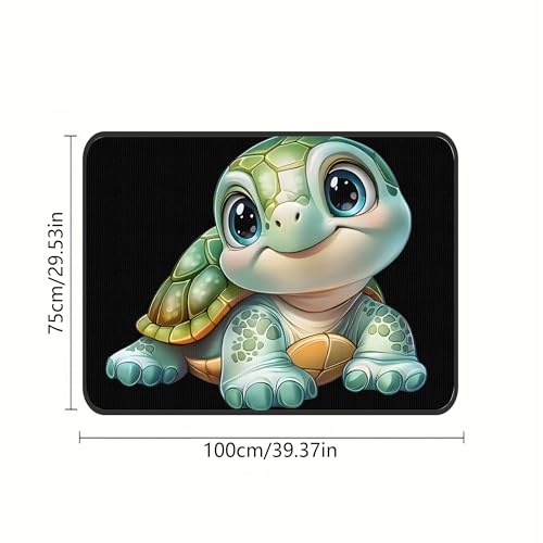 Universal Car Trunk Mat 29" x 39", Cute Cartoon Turtle All Weather Trunk Protection Cargo Liner, Durable Cargo Mat Rear Trunk Liner, Stylish Vehicle Interior Accessories Suitable for Most Car Models - color: Cute Cartoon Turtle