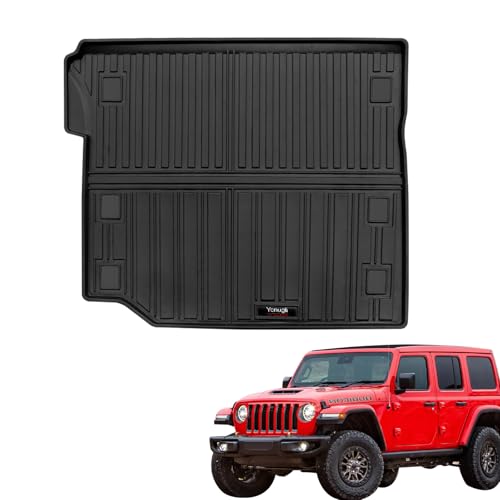 Custom for 2018-2025 2026 Jeep Wrangler JL 4 Door Accessories Cargo Mats Trunk Liner All Weather TPE Protection Mat (Not fit 4XE Or JK)
