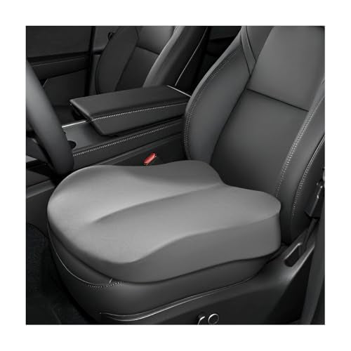Car Seat Cushion, Comfort Ergonomic Memory Foam Seat Cushion for Tailbone Back Pain Relief, Breathable Car Cushion Suitable for Short People Driver to Get Better View (Gray) - color: Gray