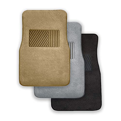 FH Group F14403GRAY Gray Carpet Floor Mat with Heel Pad (Deluxe)