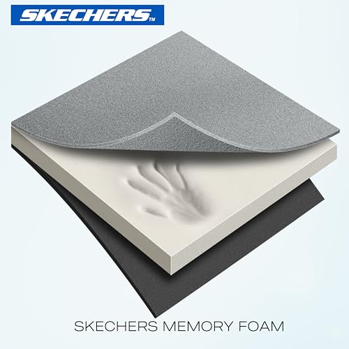 Skechers Steering Wheel Cover,14.5-15 Inch Universal Memory Foam Car Steering Wheel Covers Breathable Anti-Slip Steering Wheels Accessories for Men Women (Black & Grey) - color: Gray