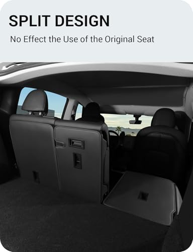 BASENOR 2020-2024 Tesla Model Y Rear Seat Back Cover All Weather Second Row Seats Back Liner Protector Rear Backrest Cover Mats Proprietary Design for 5-Seater Model Y 3PCS - size: 2020-2024 Model Y