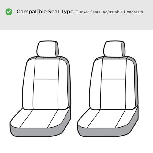 Covercraft Carhartt SeatSaver Custom Seat Covers for 2021-2026 Ford F-150 & 2022-2026 F-150 Lightning, 2023-2026 F-250/F-350/F-450/F-550-1st Row Bucket Seats, Duck Weave Gravel