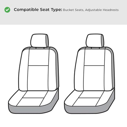 Covercraft Polycotton Custom Seat Covers | Fits 2023-2025 Toyota Prius (Includes PHEV) | 1st Row Bucket Seats, Grey