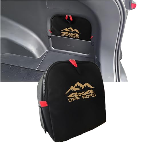 Trunk cubby storage bag Cargo side pocket compatible with Toyota RAV4 2019-2025 backpack organizer car trunk accessories (4x4Champagne Gold) - color: 4x4Champagne Gold