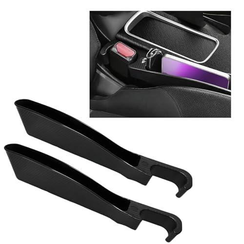 2 PCS Car Seat Gap Filler, Multifunctional Auto Side Seat Crevice Filler with Charging Hole, Car Gap Blocker Storage Box Inserts Between Seat & Console for Key Phone Card