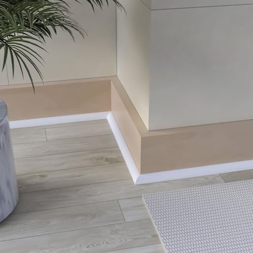 Flexible Quarter Round Molding, Mini Peel and Stick Rubber Trim Molding(White,480Inch) - color: White, size: 40FT