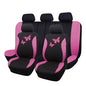 Flying Banner Butterfly car seat Covers ful Set Fashion Universal Lady Woman Female Rear Bench Split Colorized (Full Set, Pink) - color: Pink, size: Full set