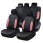 Coverado Automotive Car Seat Covers, Luxury Seat Covers Full Set, Leather Car Seat Protectors with Storage Bags, Pink Driver Seat Covers Universal Fit for SUVs Trucks Sedans - color: Pink&Black