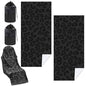 Hahafelt 2 Pack Car Seat Towel Covers with Storage Bag, 63 x 32 Inch Universal Non Slip Waterproof Sweat Protector for Car Truck, Gym Swimming Running, Machine Washable (Black Leopard) - style: Black Leopard