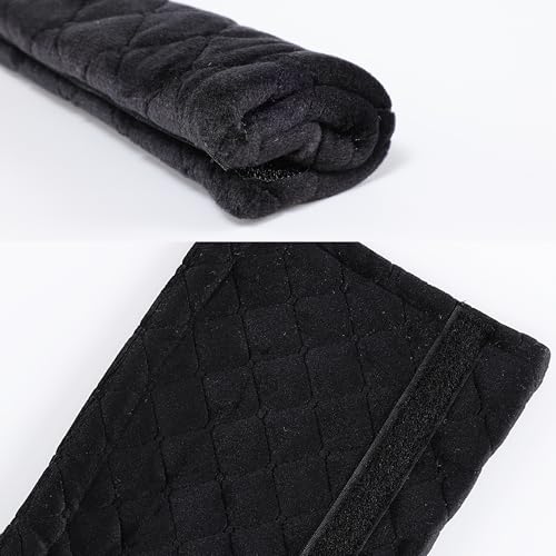 Amooca Soft Automotive Seat Belt Cover Seatbelt Shoulder Pad Neck Protector Cushions Universal Fit SUV Trucks Backpack Black Extra Long 25.6in - color: Black, size: 25.6in-1pc