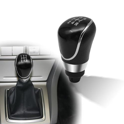 5 Speed Manual Transmission Gear Shift Knob Cover Compatible with Ford Escape Kuga Focus Fiesta mk7 2008-2013 Shifter Lever Knob Replacement Parts Black - color: Black, size: 5 Speed