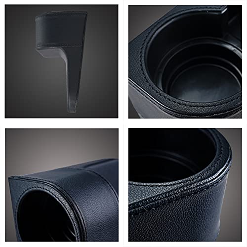 Black Multifunctional Car Cup Holder Car Seat Organizer Gap Filler Bottle Phone Storage Organizer, Black Stitching - color: Black, Black Stitching