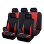Flying Banner Car Seat Covers Full Set Front Seats and Rear Bench Polyester car seat Protectors Black Gray Purple airbag Compatible Rear Bench Split (Black Red) - color: Black Red