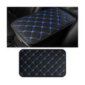 HZEL Car Center Console Cushion Pad, PU Leather Vehicle Armrest Protection Cover, Waterproof Automotive Interior Arm Rest Seat Box Mat Accessories, Universal for SUV, Sedan, Truck (Black/Blue) - color: Black/Blue