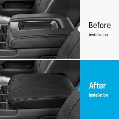 ZZEQYG Center Console Cover for Chevy Silverado/GMC Sierra 2014-2018, Tahoe & Suburban & Yukon 2015-2020, Car Armrest Cover Accessories(Fits Jump Seat Console Only) - color: For Silverado/Sierra 2014-2018(Jump Seat)