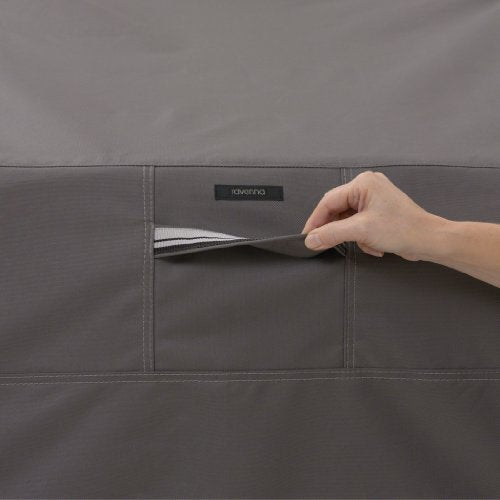 Classic Accessories Ravenna Water-Resistant 58 Inch Patio Sofa/Loveseat Cover,Small-Taupe, Patio Furniture Covers - size: 58 Inch