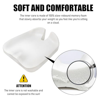 Yourkar Car Seat Cushion, Soft Memory Foam Auto Cushion, Comfortable & Breathable Automotive Front Seat Buttom Cushion Pad, Universal Vehicle Truck SUV Van Car Accessories (Gray)