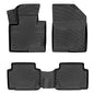 RizLiner Hyundai Santa Fe 2007-2012 Floor Mats 3D Custom Fit Rubber Car Mats Laser Measured Floor Liners All Weather Heavy Duty Waterproof Odorless TPE (Front & Rear, Black) - size: Santa Fe 2007-2012