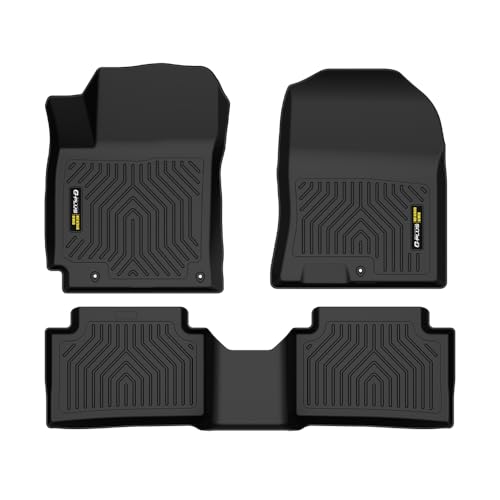 TPE Floor Mats Fit Hyundai Kona 2018-2023 (NOT Fit Electric Models) 1st & 2nd Row Truck Accessories Cargo Liners All Weather Protection 3PCs Black Alfombras para Carro - size: Fit Kona 2018-2023 | Black 3PCS
