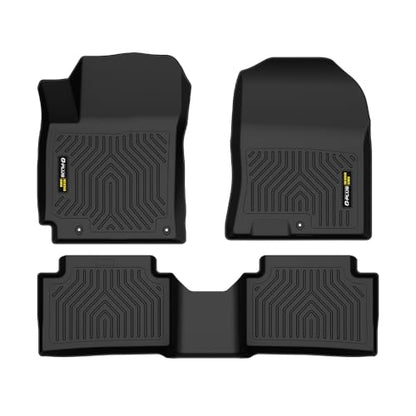 TPE Floor Mats Fit Hyundai Kona 2018-2023 (NOT Fit Electric Models) 1st & 2nd Row Truck Accessories Cargo Liners All Weather Protection 3PCs Black Alfombras para Carro - size: Fit Kona 2018-2023 | Black 3PCS