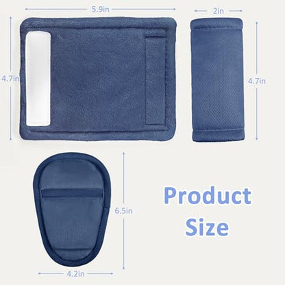 SWESEN Baby Car Seat Strap Covers, 3 Piece Soft Car Seat Strap Shoulder Pads for Baby Girls Boys, Double-Sided Use carseat Straps Covers for Stroller, Car Seats, Pushchair, Navy Blue - color: navy blue