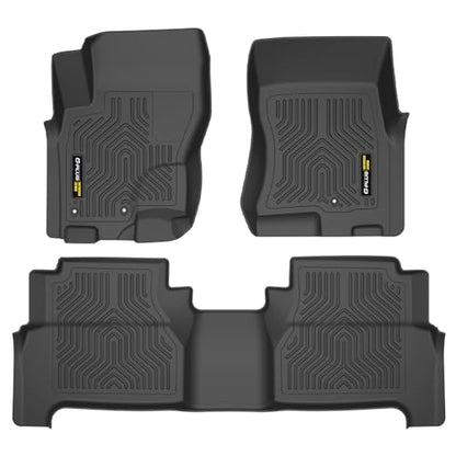G-PLUS TPE Cargo Liners,Compatible with 2008-2021 Nissan Frontier Crew Cab,All Weather Full Cover Protection Floor Liner Interior Accessories Front & 2nd Row 3PCS - size: Fit Nissan Feontier 2008-2021 | Crew Cab | 3PCS