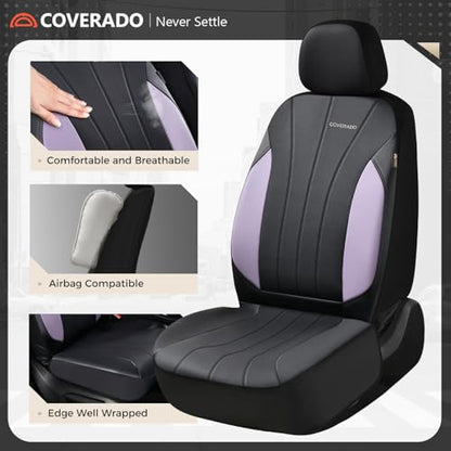 Coverado NEW-D-5089-PU-un-purple-black-A - color: purple&black, size: FullSet
