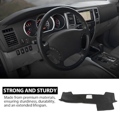 G-PLUS TPE Dash Cover Bezel Compatible with Toyota 4Runner 2003 2004 2005 2006 2007 2008 2009 11308SBLK Dashboard - size: 2003-2009 Toyota 4Runner | Black