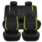 FH Group Full Set Faux Leather Car Seat Covers - Universal Fit, Low Back Front Seat Covers, Airbag Compatible, Split Bench Rear, Seat Cover for SUV, Sedan, Yellow - color: Yellow, style: Seat Covers